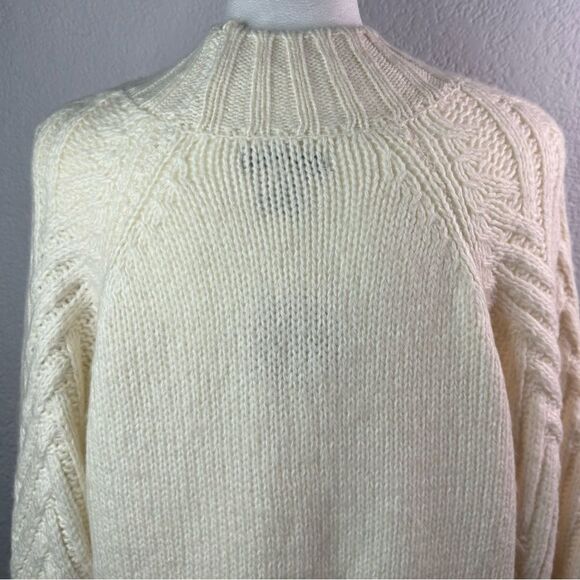 New! Sincerely Jules Off White Pull-On High Neck Soft Women’s Sweater Sz M - Picture 6 of 11